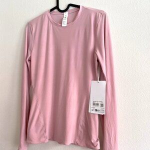 Lululemon Wundermost Ultra-Soft Nulu Crewneck Long-Sleeve Shirt - Pink Haze